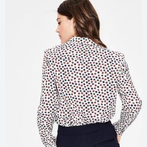 Boden Star Print Button Down Classic Cotton Shirt